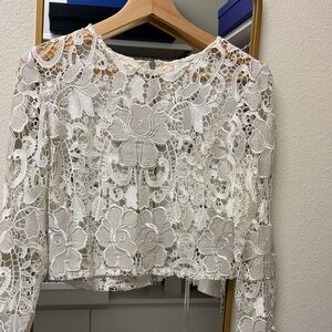 Alexis Cream Lace Floral Blouse